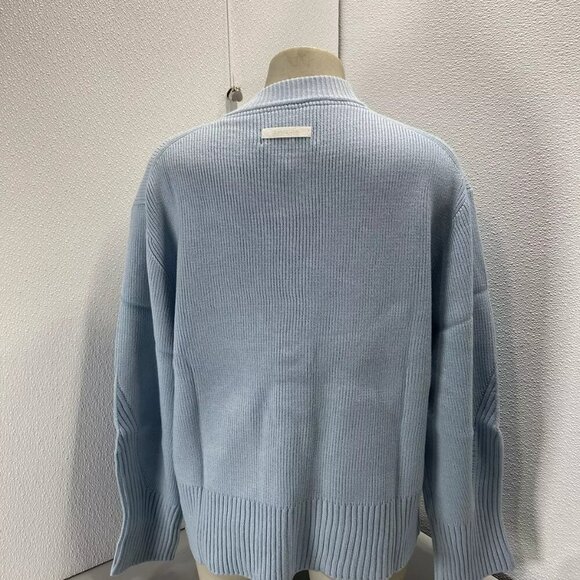 NEW APPARIS Womens Anderson Soft Ribbed Cardigan Sweater Size L Light Blue - Picture 6 of 13